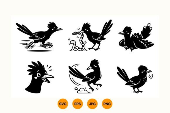 Cartoon Roadrunner Clipart Pack