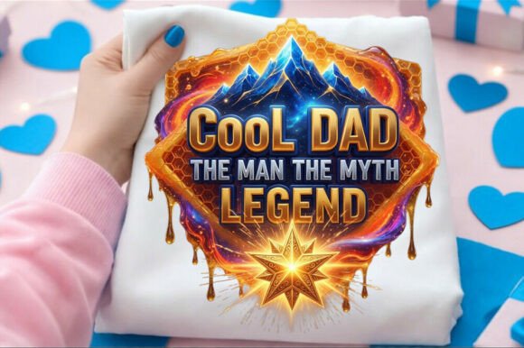Cool Dad the Men the Myth Legend T-shirt Graphics