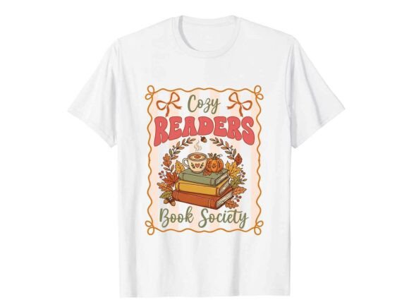 Cozy Readers Book Club Fall T-Shirt Graphics