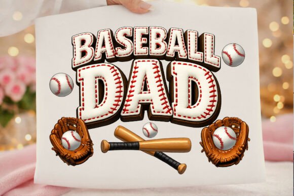 Retro Baseball Dad Father’s Day PNG