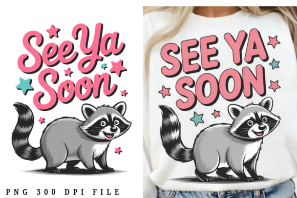 See Ya Soon Raccoon PNG Design: Graphics for Creative Branding