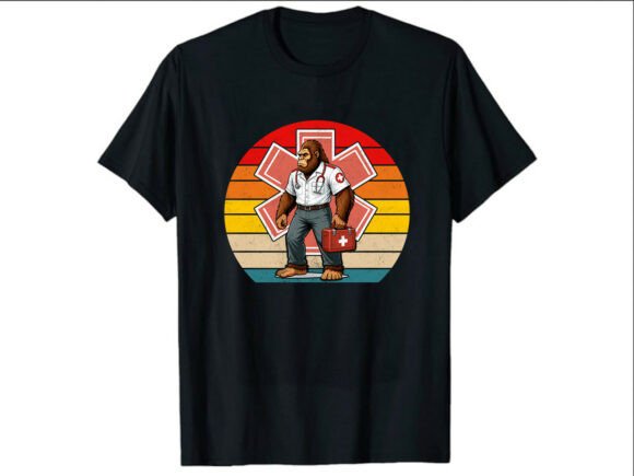 Vintage Bigfoot EMT T-Shirt Graphics