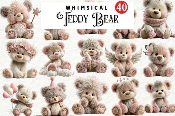 Whimsical Teddy Bear Clipart
